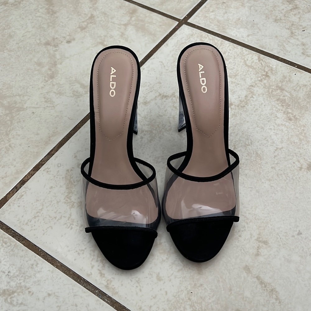 Aldo Clear Mule Size 6 M